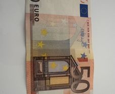 banknote 50 euro 2002 first issue , crispy note