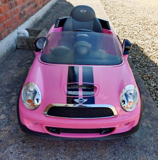 Kids Pink Electric Mini Cooper Car (used).