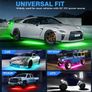 Underglow Car LED Lights Kit, RGBI Neon Accent Strip Lights, 16 Million Colors DIY & Music Mode with App Control, DC 12V Universal for Car Image 5