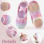 Ballet Shoes for Girls Leather Dance Slippers Soft Split Sole Ballet Flats with Cross Elastic Straps for Toddler Kids, Smooth Finish Wipe-Clean Image 4
