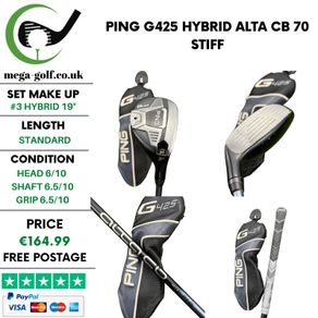 Ping G425 Hybrid / #3 Hybrid 19 Degree / Alta CB 70 Stiff