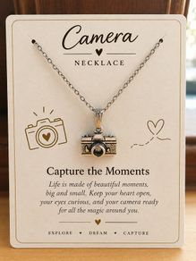 Camera charm necklace