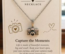 Camera charm necklace
