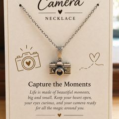 Camera charm necklace
