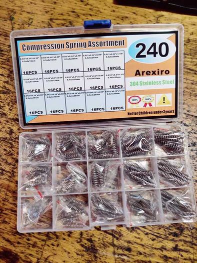 Springs Kit 240 pc - Compression - Stainless steel