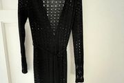 Black Crochet Cardigan