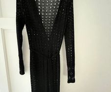 Black Crochet Cardigan