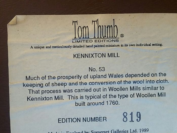 Tim thumb kennixton mill no.53