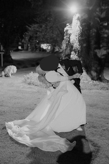 Wedding dress & overskirt