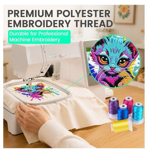 Brand New Embroidery Thread Kit 80 Spools Polyester 500M Each