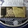 Brothers Grimm 1000 Deutsche mark 1992 Silver plated Gold gilt proof banknote commemorative XXL Image 3