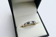 18ct Yellow Gold Sapphire &amp; Diamond Eternity Ring