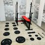 106kg Barbell Set Dumbbells Adjustable Rack Bench Image 7
