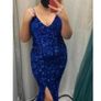 Royal blue sequin debs dress Image 3