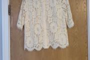 Gallery Cream Lace Short Sleeved Blouse. S. 12. New - No Tag.