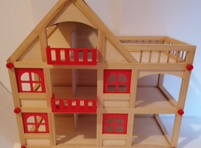 Wooden Doll's House (Three Storey)