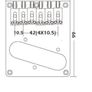 Telecaster 6-Saddle String-Thru Bridge, Modern Saddles (Gold) Image 3