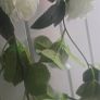 Selection 5 - 2 x White Rose Garlands Garland  Fake Artificial Flowers   with 17 flowers on each , approx 2.5m long each Wedding Arch Image 3