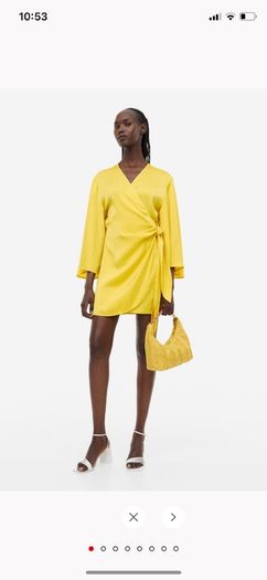 Satin wrap dress H&M