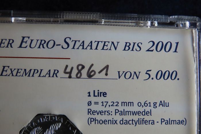 Vatican 10 coins set in CD case. Pope John Paul II 1000 & 500 Lire