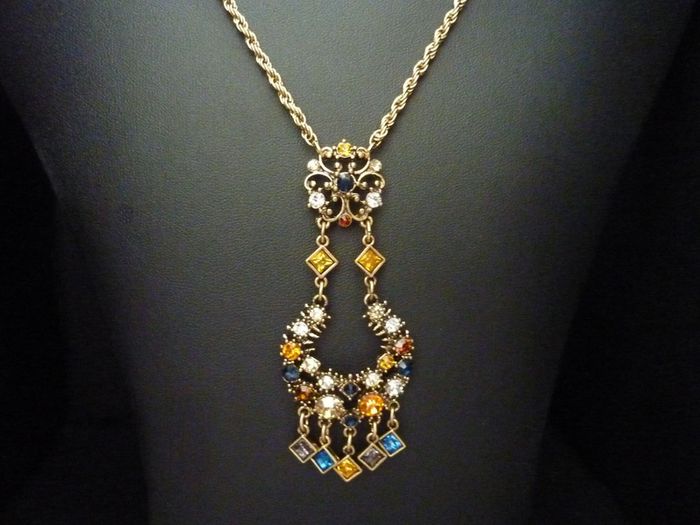 Boho Bohemian Hippe Tassel Gold Tone Long Necklace