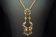 Boho Bohemian Hippe Tassel Gold Tone Long Necklace