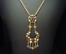 Vintage Style Boho Bohemian Tassel Gold Tone Long Necklace