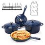 Brand new 7-Piece Enamel Cast Iron Cookware Set Image 8