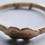 Vintage Child's Rolled Gold Engraved  Bangle Bracelet 2" - 5,32g Image 7
