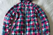 Checkered Pink and Blue Women's Ski Jacket Stuf
