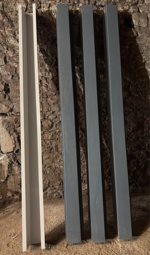 Hat Channel Wall Mounted Pipe Guards x 4 Lengths