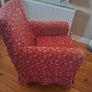 2 IKEA Jenny Lund Red & White Patterned Armchairs Image 5