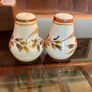 Vintage Set Hand Painted Ceramic Salt & Pepper Shakers Mid Century Image 2