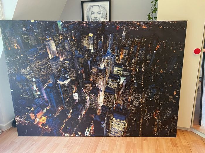 Large Wall Picture of New York with Frame