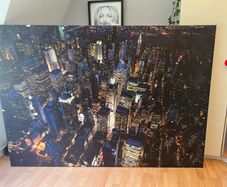 Large Wall Picture of New York with Frame