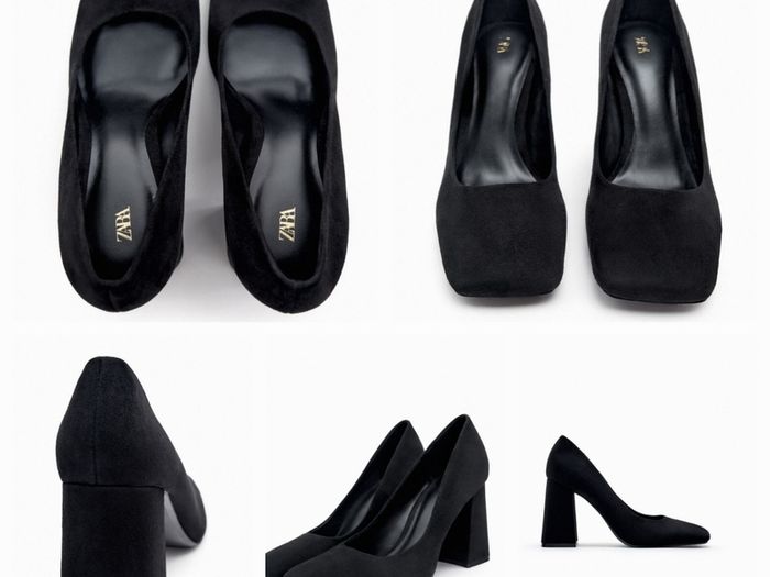 Leather heel shoes