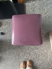 leather footstool