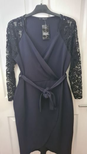 Quiz Faux Wrap Dress Size Uk 20 (nwt)