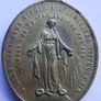 Antique Large 1,8" catholic Saint Mary religious pendant Image 4