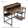 _Desk with shelf small computer table with monitor stand office table industrial style work table laptop table home office desk study table furniture for study table PC Image 5