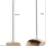 Twist" Long Handled Dustpan and Brush, Broom and Dustpan Set, Household Dust pan Combo, Long Handle for Indoor Outdoor Household Cleaning and Sweeping Beige Image 3