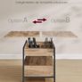 Height-Adjustable Lift-Top Coffee Table XL  with Storage 120 cm Industrial Design Image 8