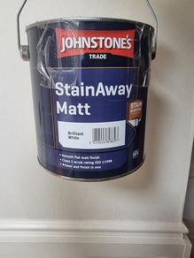 johnstones stainaway matt paint 2.5l x2no 30 each