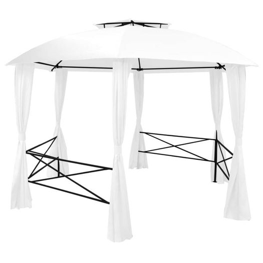 Garden Marquee with Curtains 360x312x265 cm White 180 g/sqm