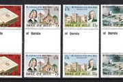 1975 Isle of Man Christmas and Bicentenary of Manx Bible Commemorative Stamps Gutter Pairs Mint Never Hinged (MNH)
