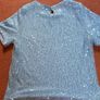 Powder Blue Sequin Short Sleeve Top Image 2