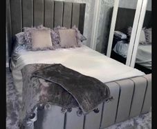 New Plush Upholstered Bed Frame Single, Double & King Sizes