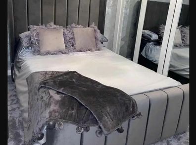 New Plush Upholstered Bed Frame Single, Double & King Sizes