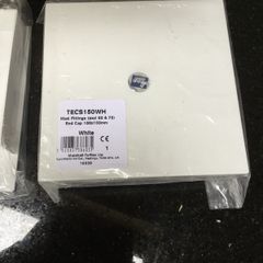 Plastic trunking end caps 150x150mm