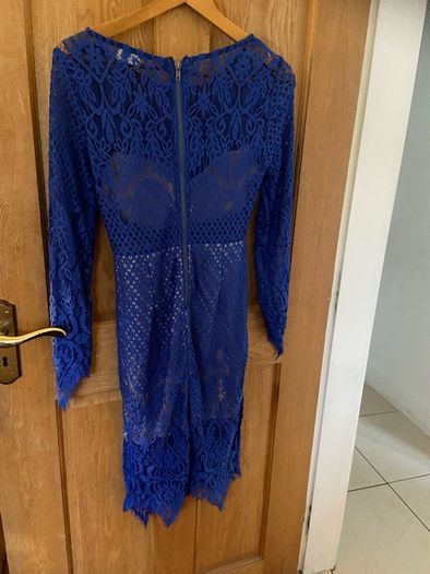 Stunning royal blue designer dress by love triangle size 14